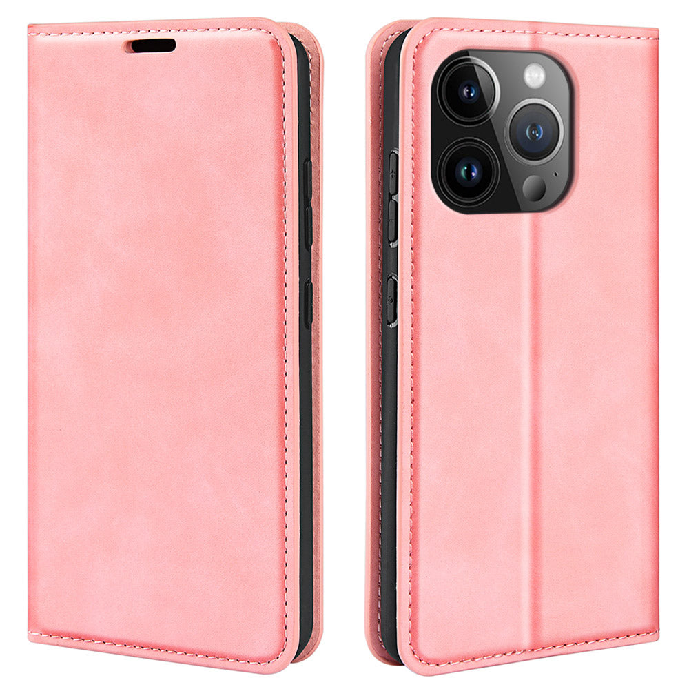 For iPhone 15 Pro PU Leather Wallet Flip Case Skin-touch Stand Anti-drop Cover For iPhone 15 Pro PU Leather Wallet Flip Case Skin-touch Stand Anti-drop Cover